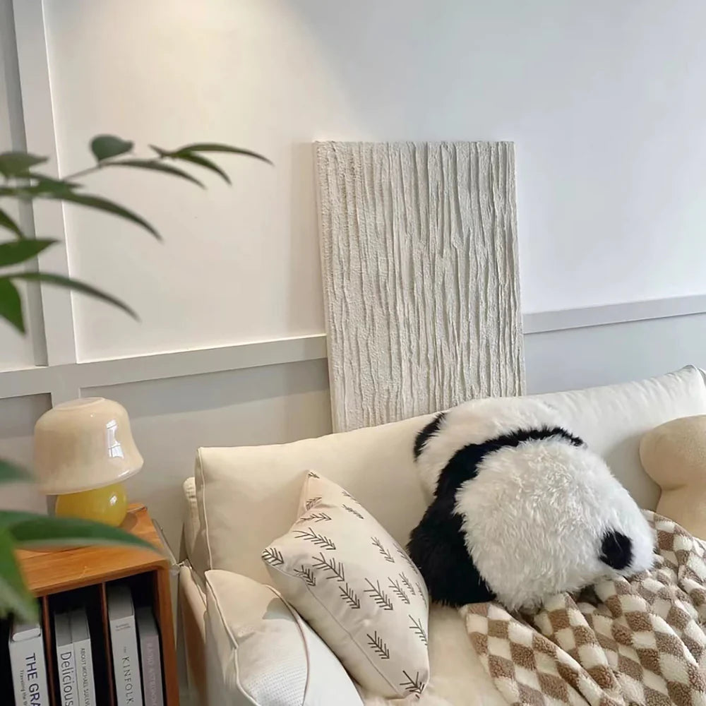 White Minimalist Textured Wall Art #WM027
