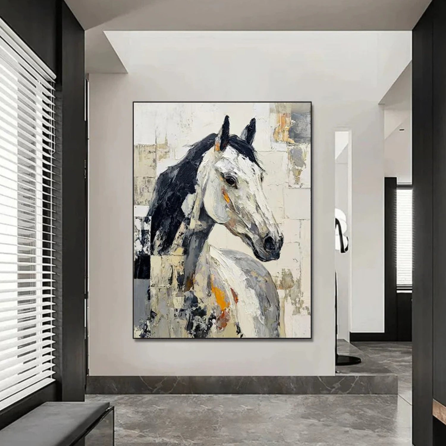 Abstract Animal Horse Canvas Art #DW100