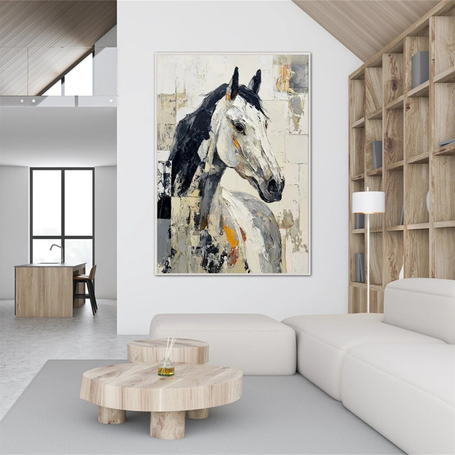 Abstract Animal Horse Canvas Art #DW100