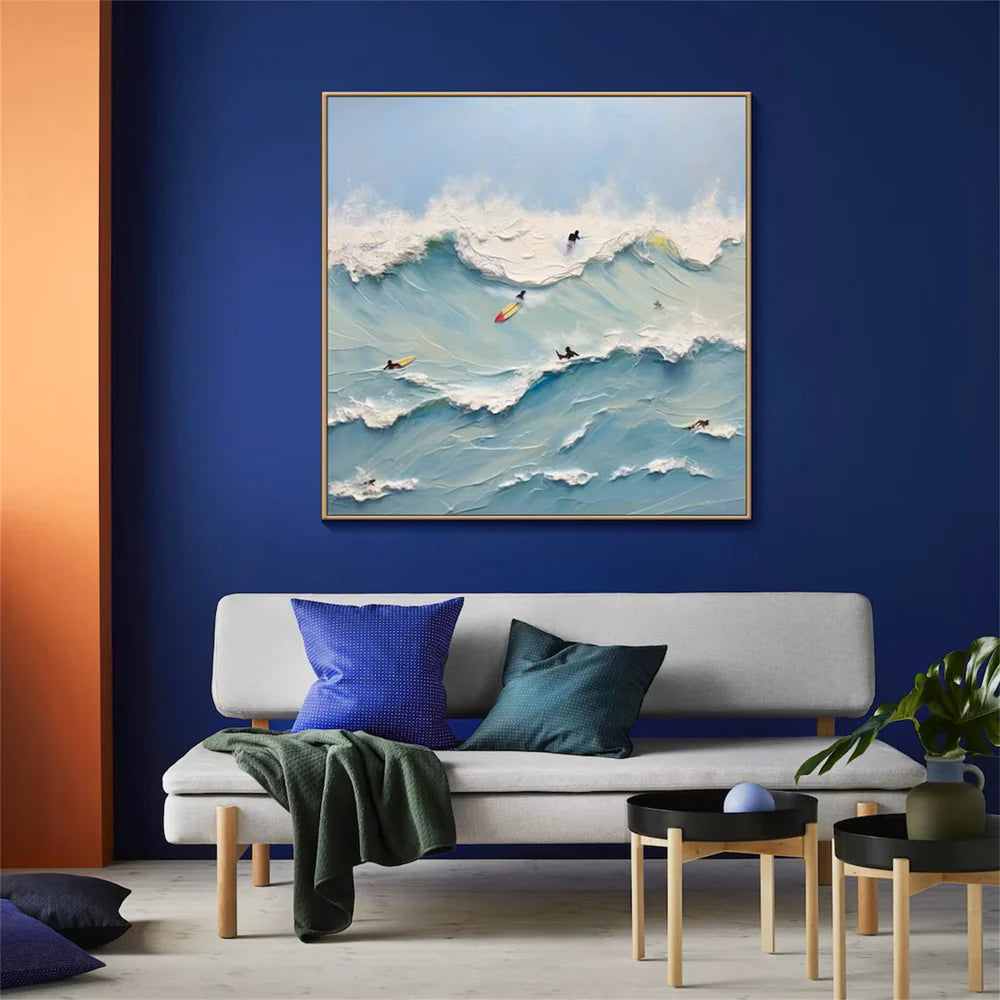 Surfing Sport Textured Canvas Painting #PB030
