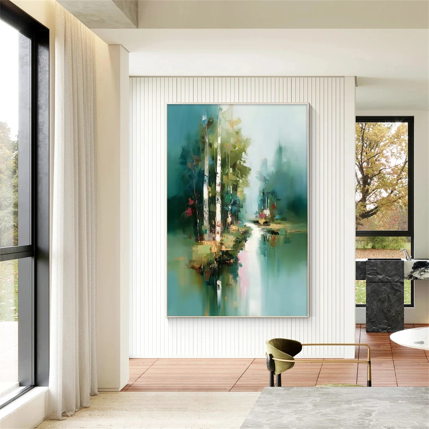 Abstract Flower And Tree Canvas Art #MF148