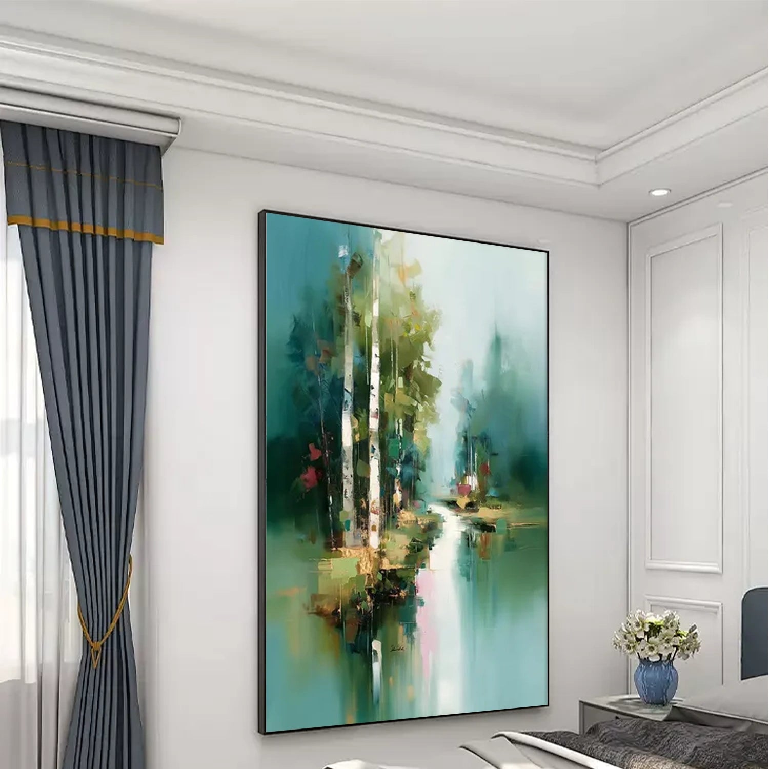 Abstract Flower And Tree Canvas Art #MF148