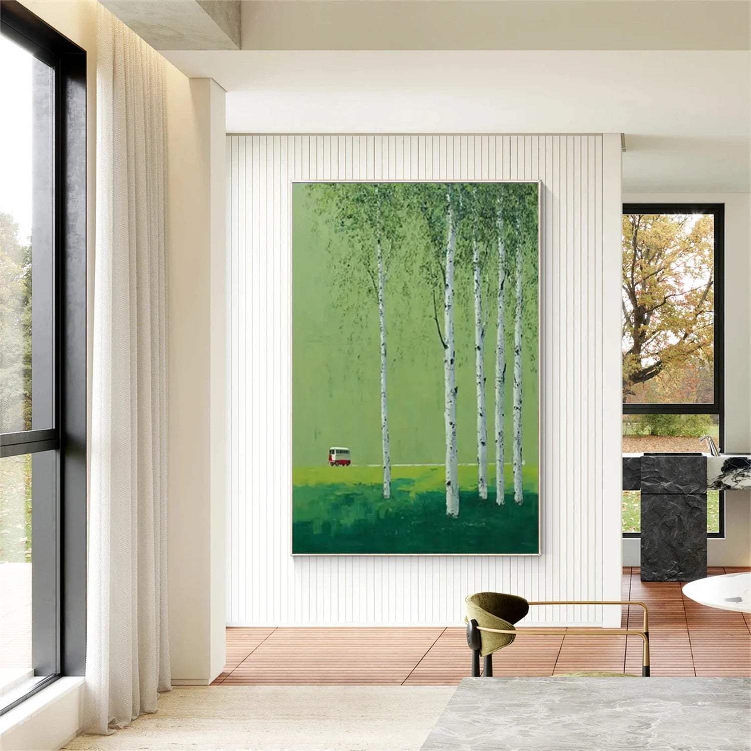 Abstract Flower And Tree Canvas Art #MF151