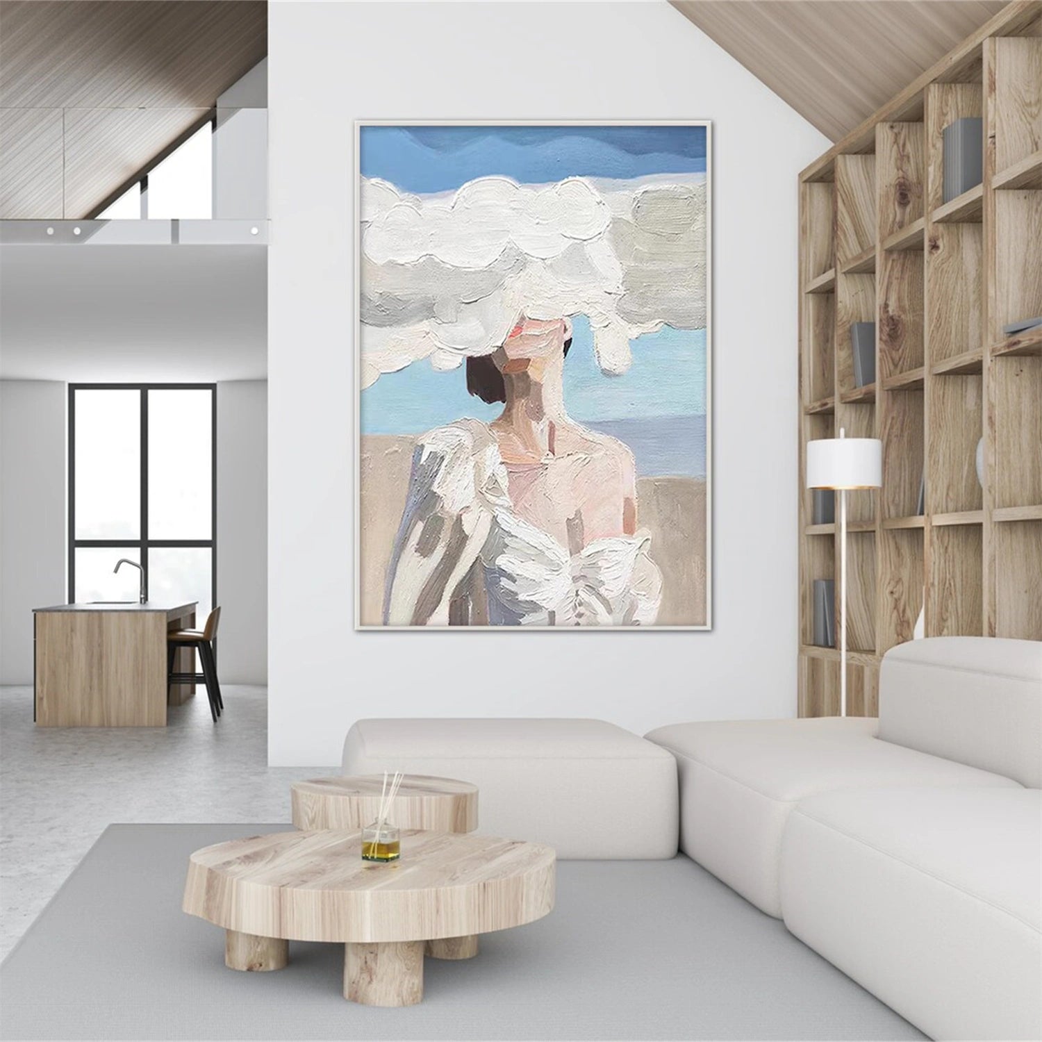 Abstract PortraitΒ Textured Wall Art # LA049
