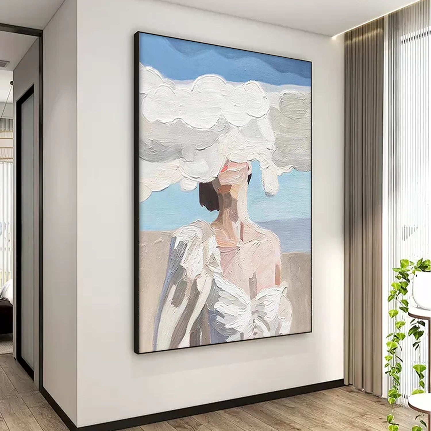 Abstract PortraitΒ Textured Wall Art # LA049
