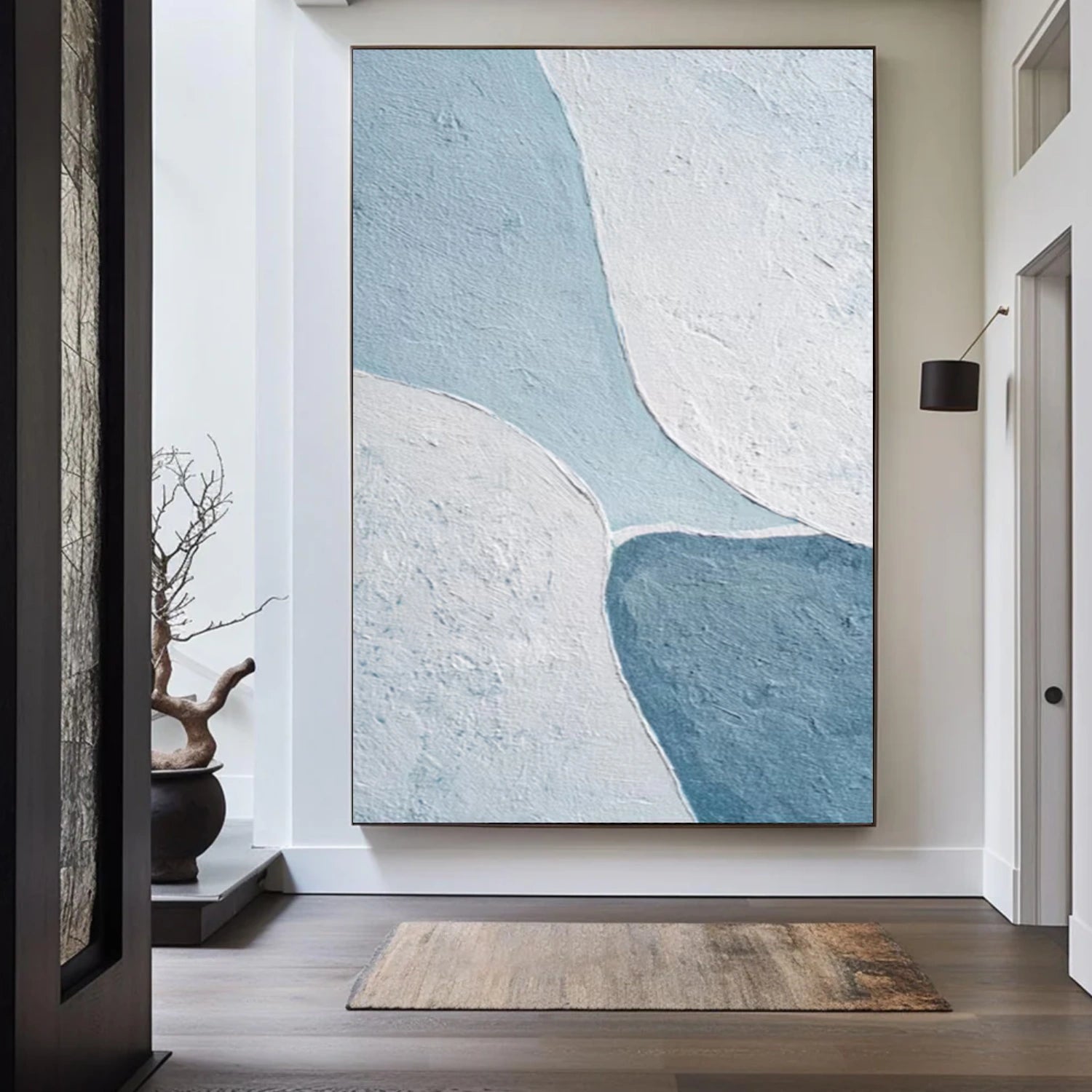 Blue and Green Minimalist Canvas Art #WM135