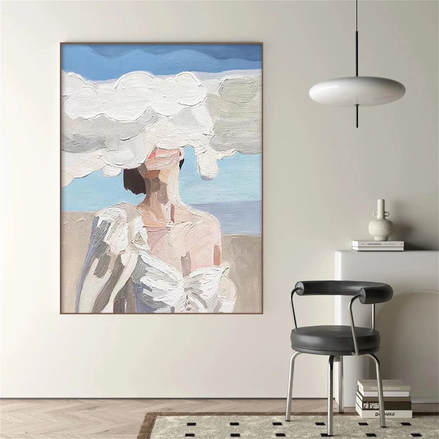 Abstract Portrait Textured Wall Art # LA049