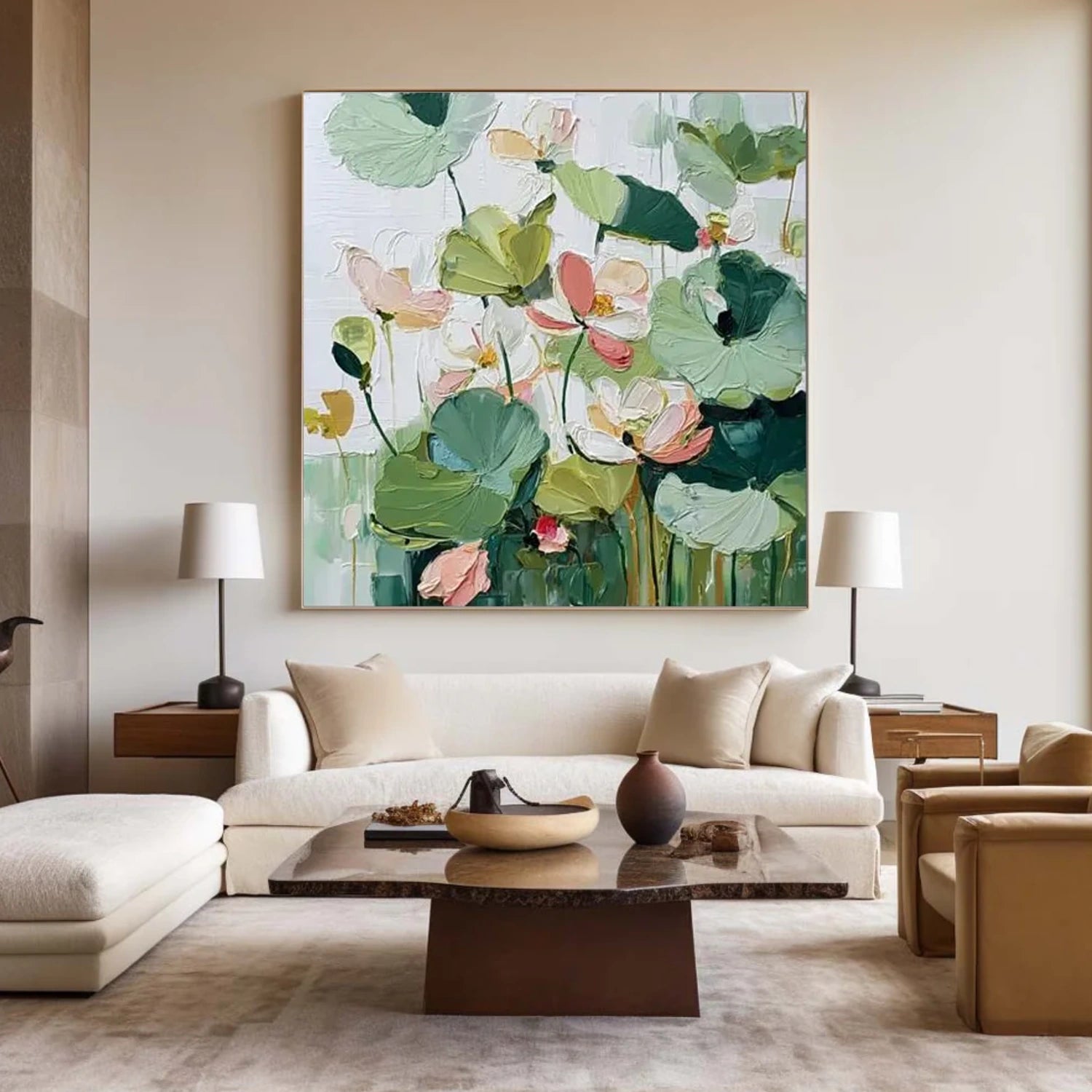 Abstract Flower And Tree Textured Canvas Art #MF129