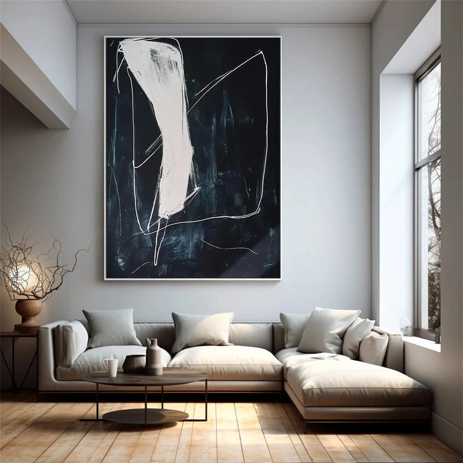 Black and White Wabi Sabi Wall Art #VS162