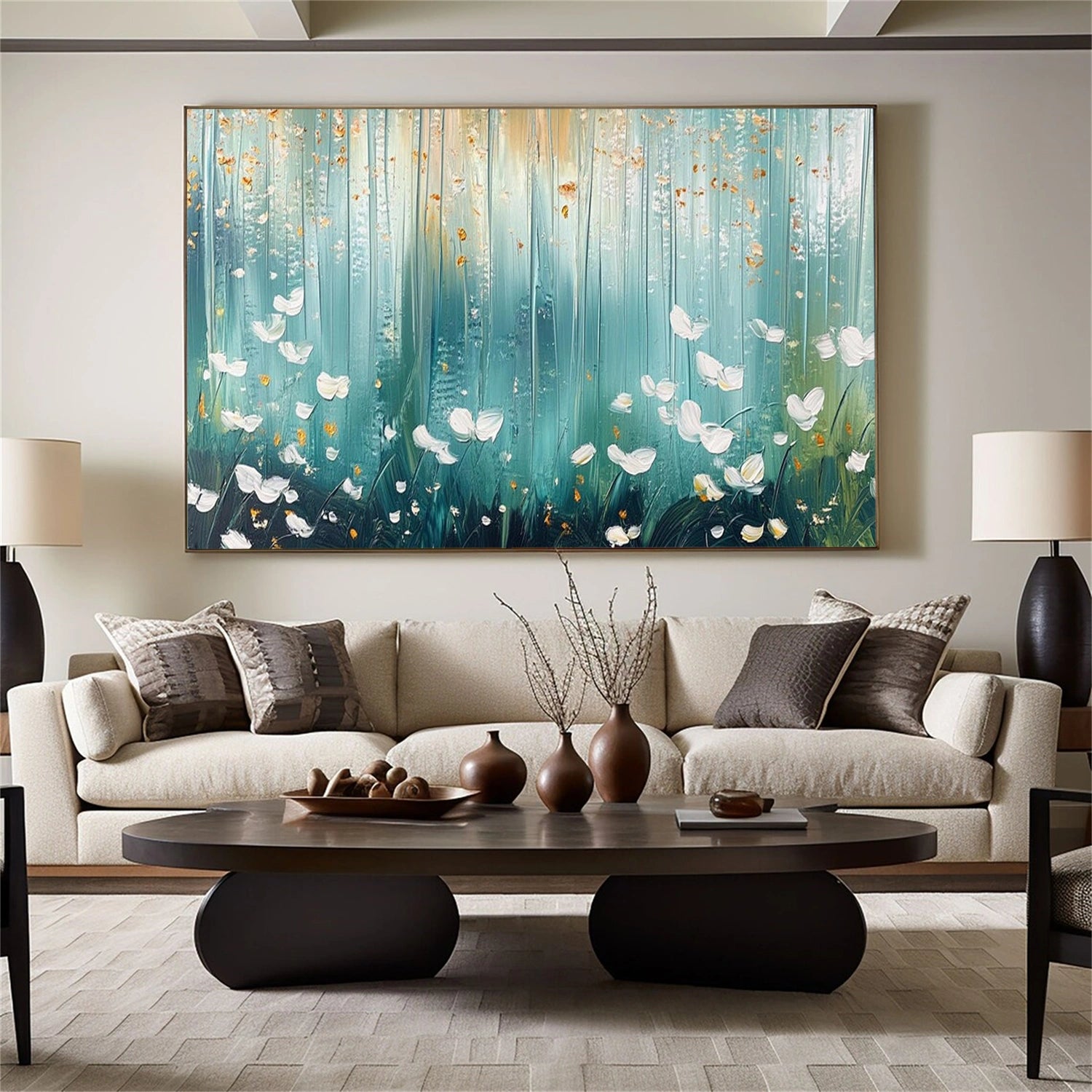 Abstract Flower And Tree Canvas Art #MF188