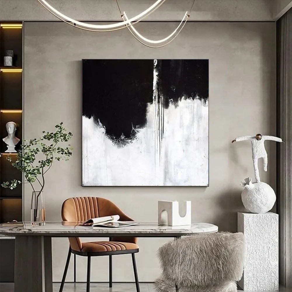 Black and White Minimalist Canvas Art #WZ011