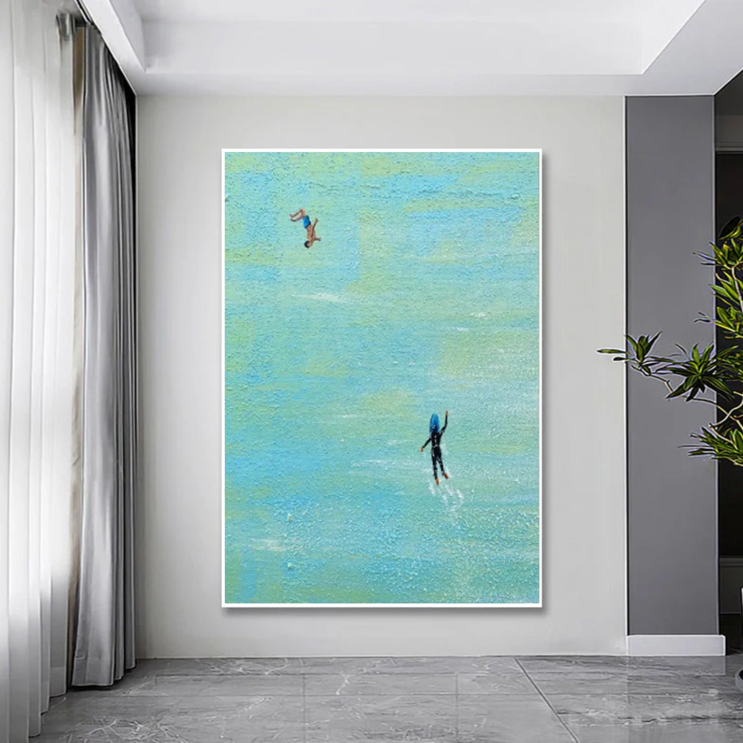 Swimming Sport Canvas Painting #PB076