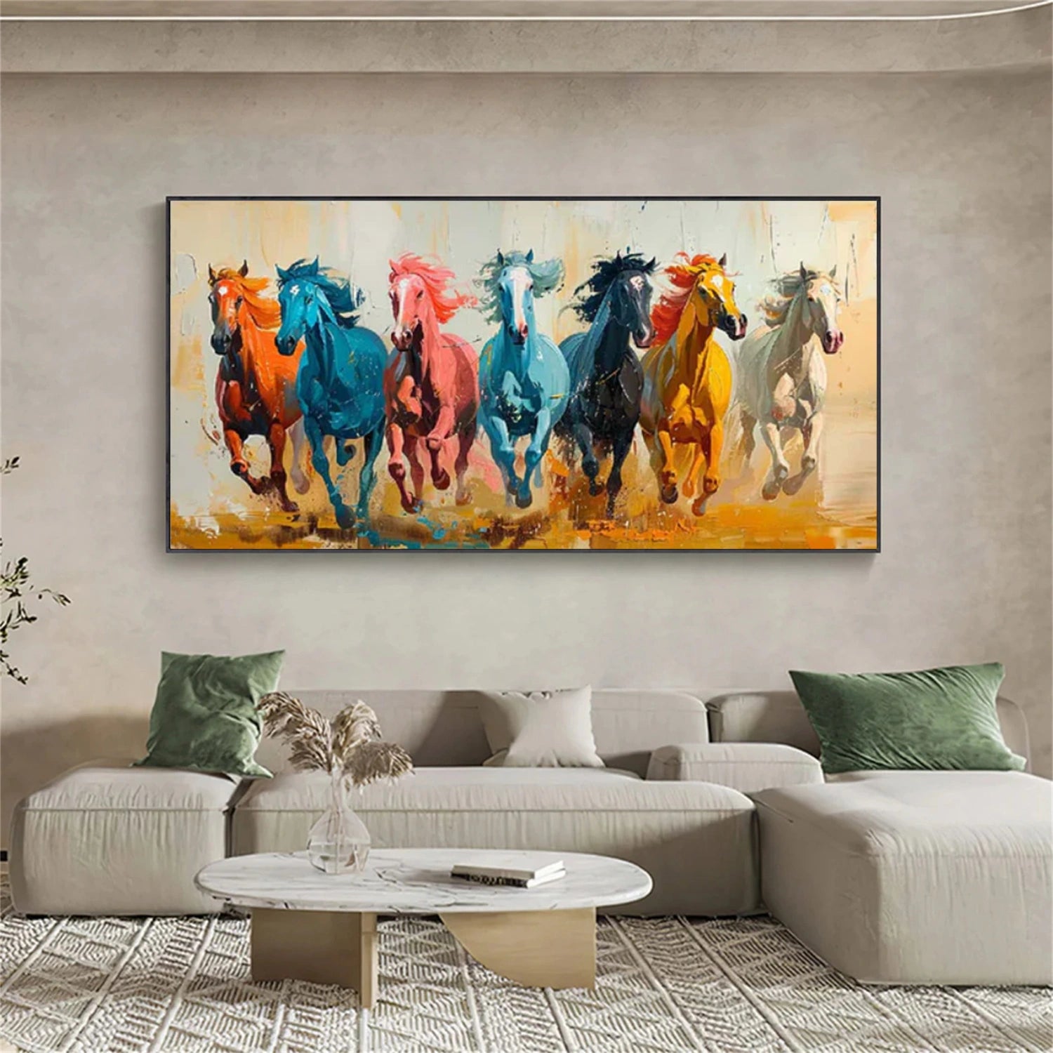 Abstract Animal Horse Canvas Art #DW131