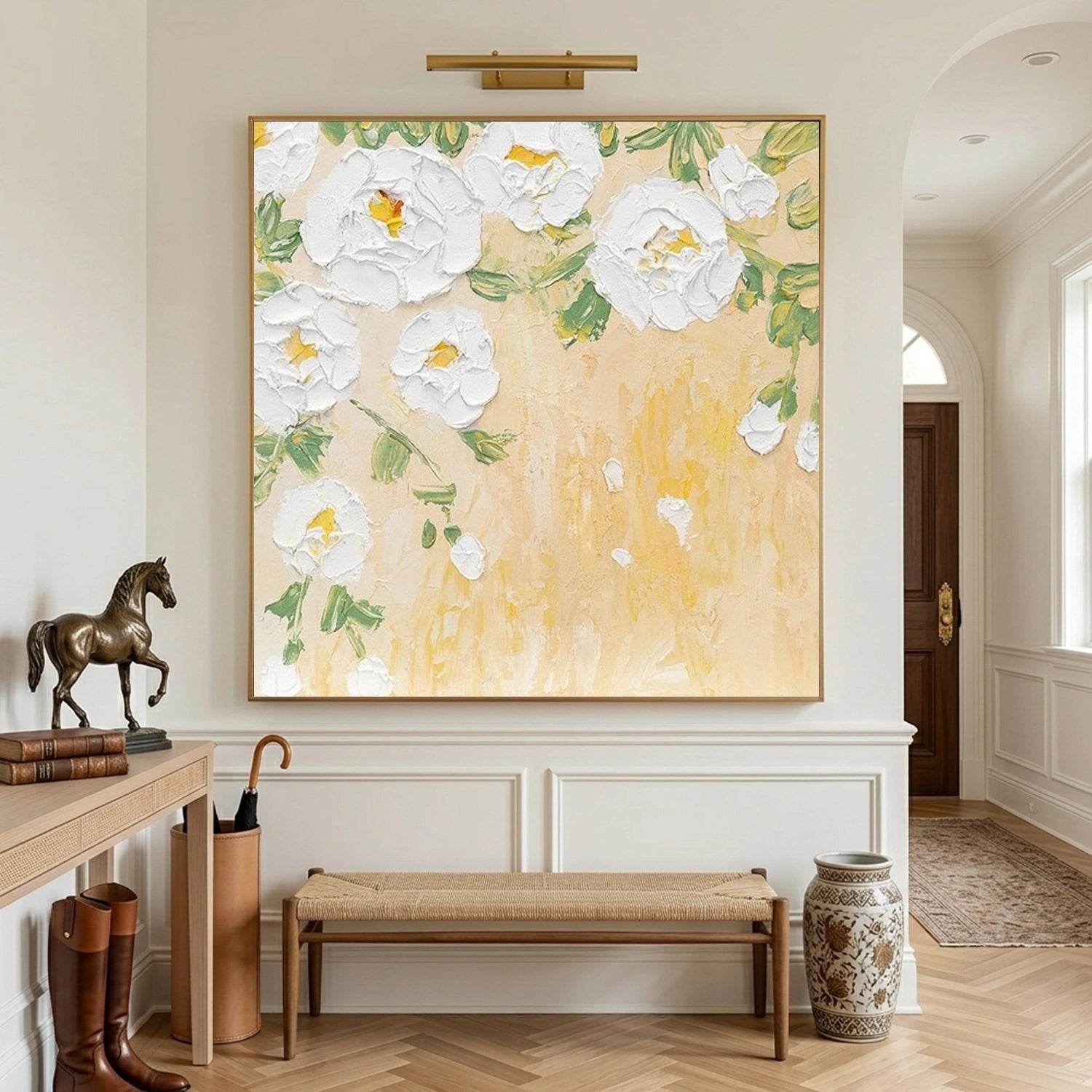 Abstract Flower And Tree Textured Canvas Art #MF197