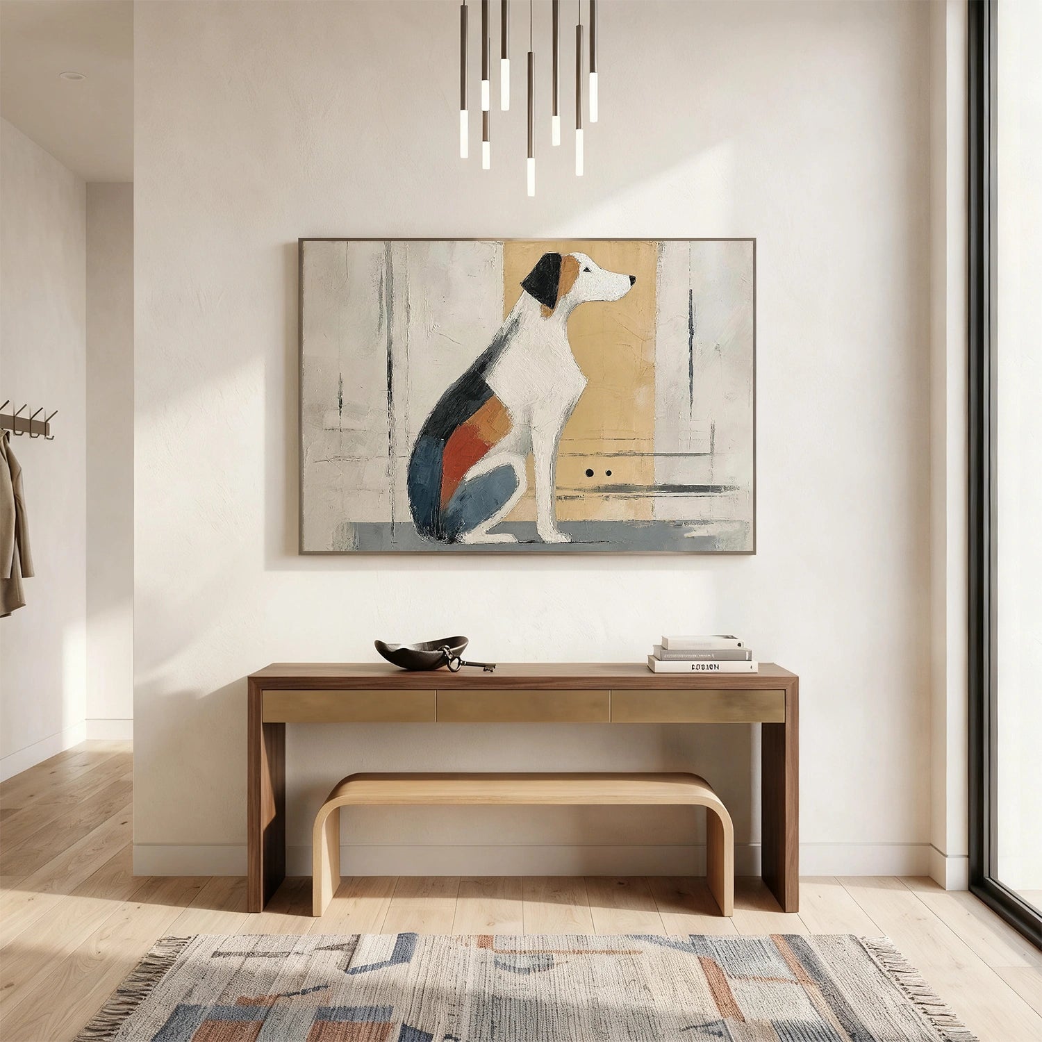 Abstract Animal Dog Canvas Art #DW148