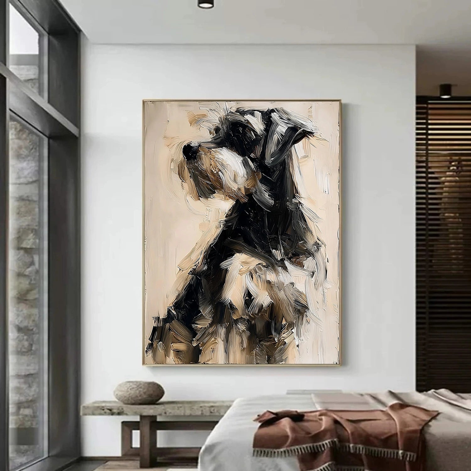 Abstract Animal Dog Canvas Art #DW134