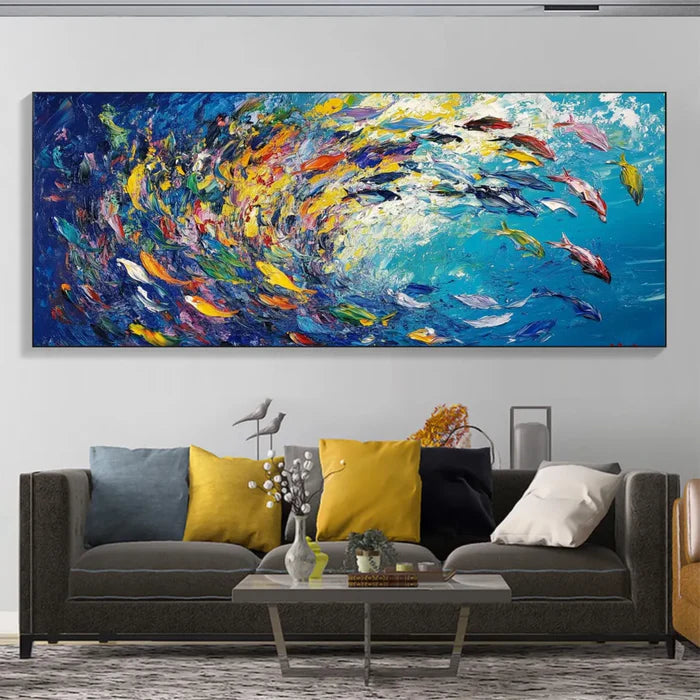 Colorful Abstract Animal Canvas Art #DW023