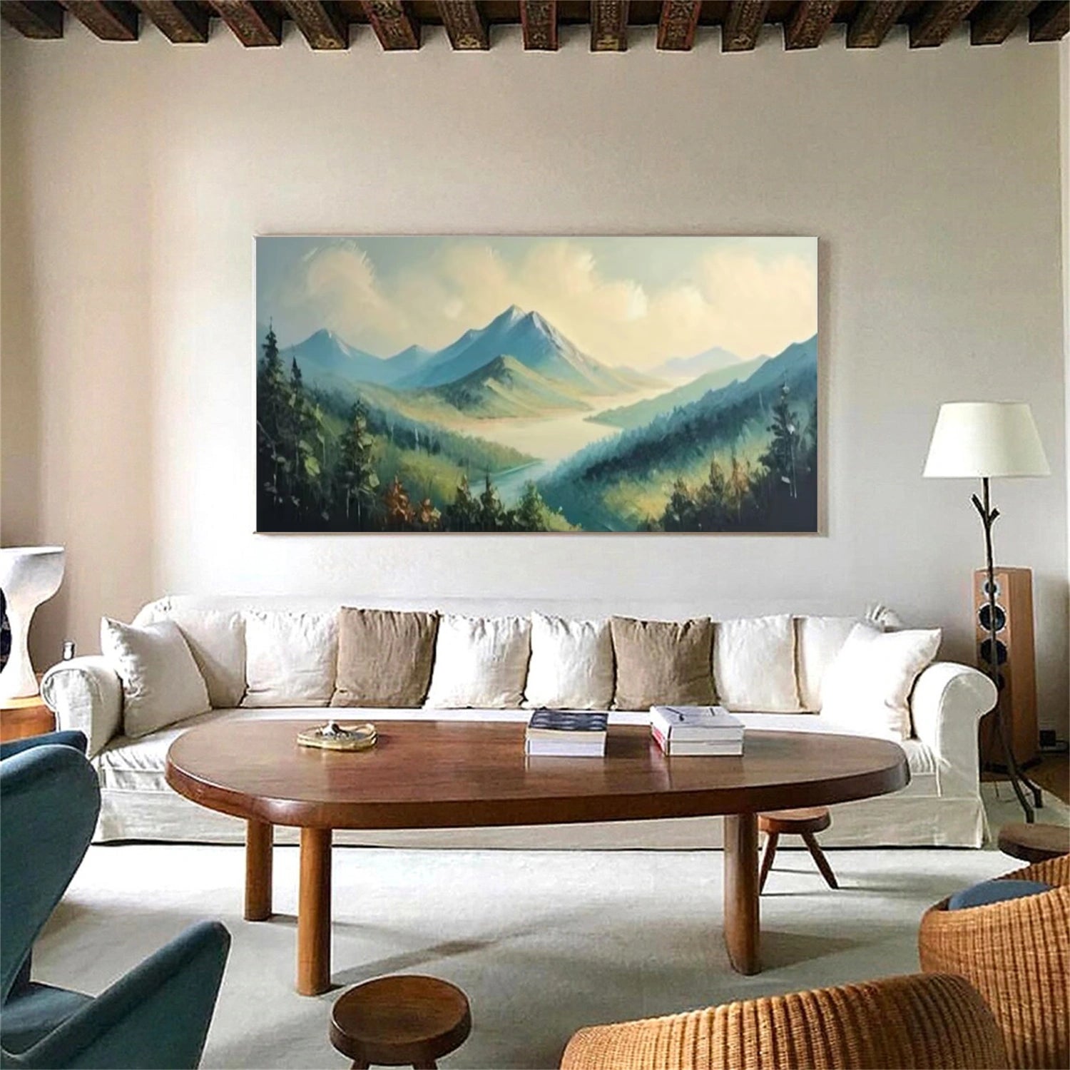 Abstract Mountain Canvas Art #BT070