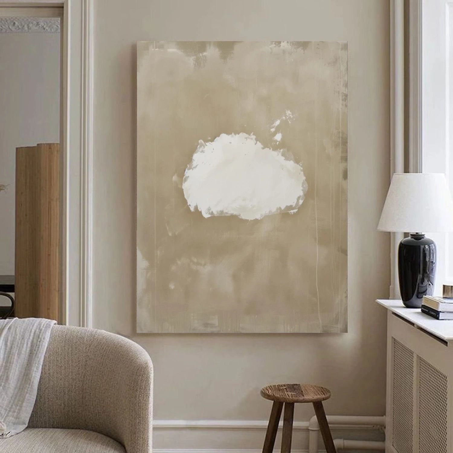 Minimalist Ocean And Sky Canvas Art #OC089