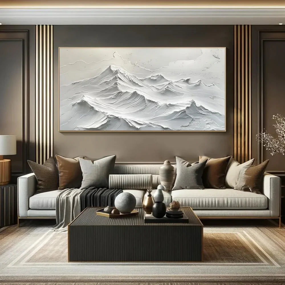 Minimalist Mountain Textured Canvas Art #BT012