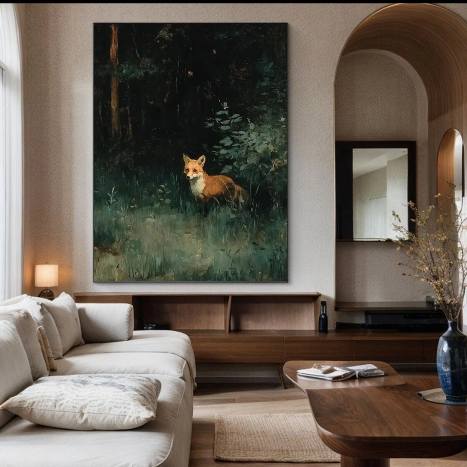Abstract Animal Fox Canvas Art #DW132