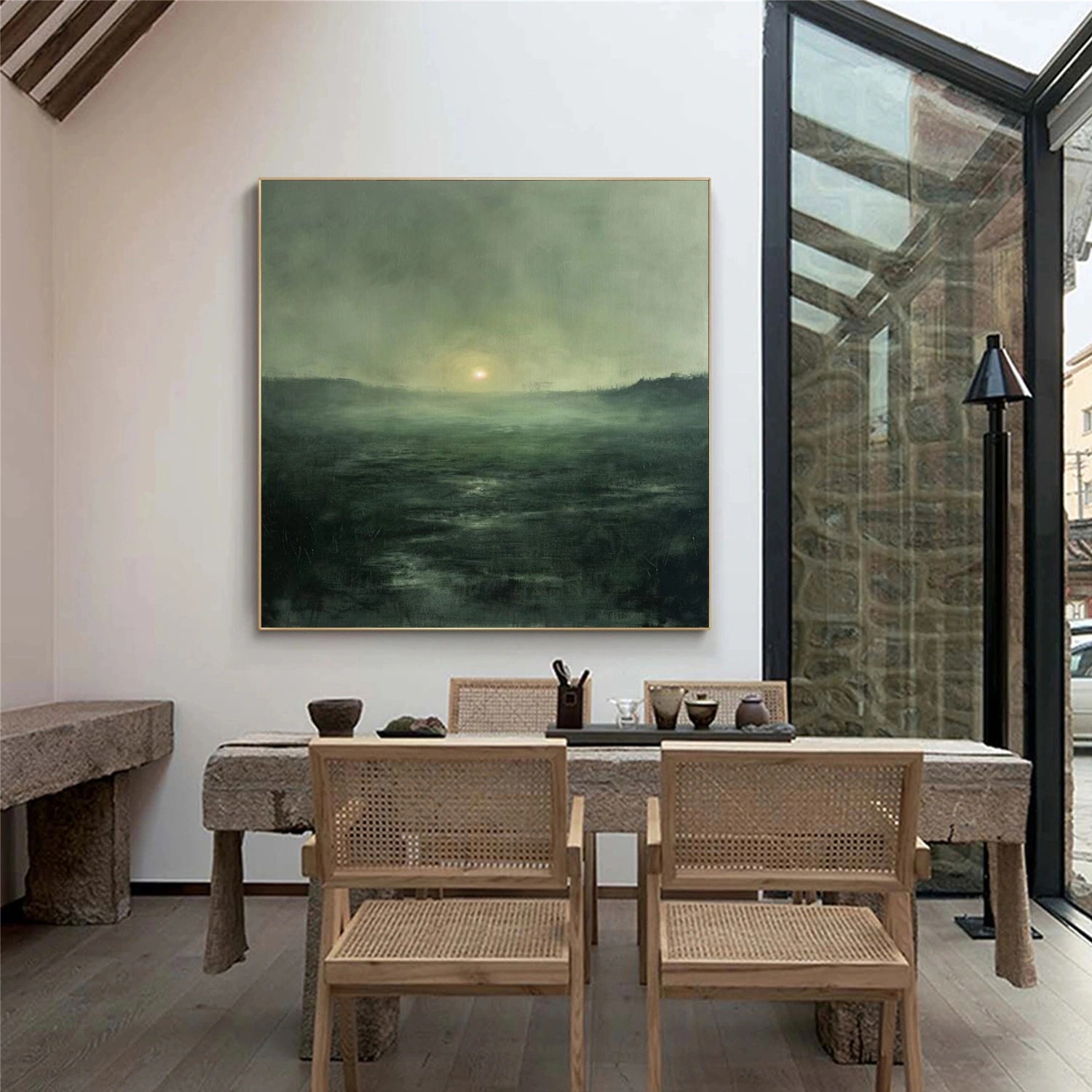 Abstract Mountain Canvas Art #BT041