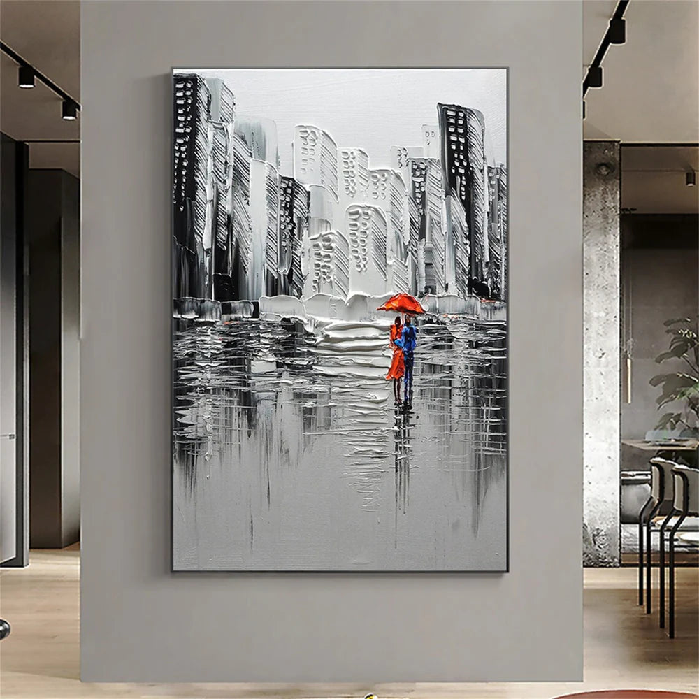 Abstract Urban Landscape Textured Painting #UL008