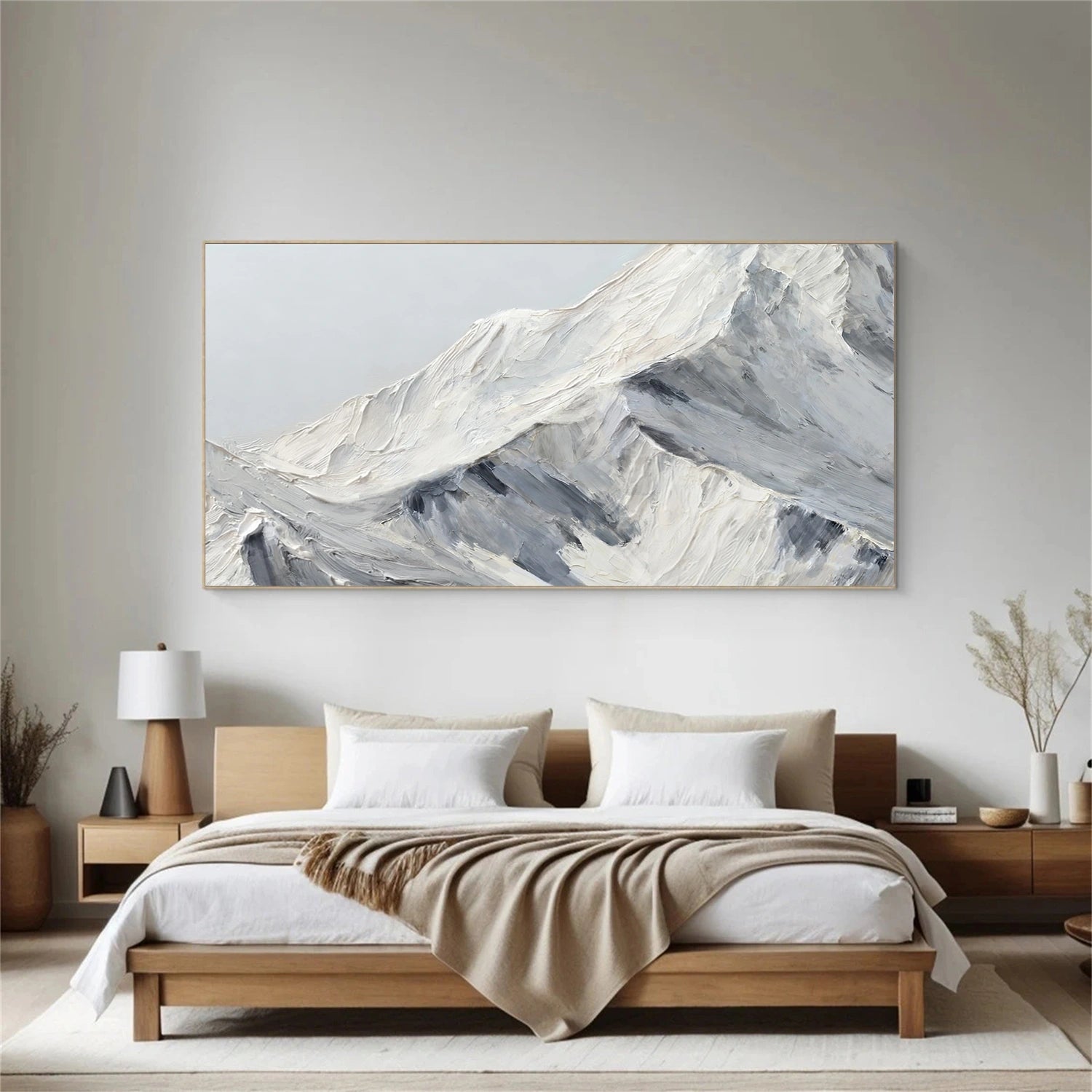 Minimalist Mountain Textured Canvas Art #BT056