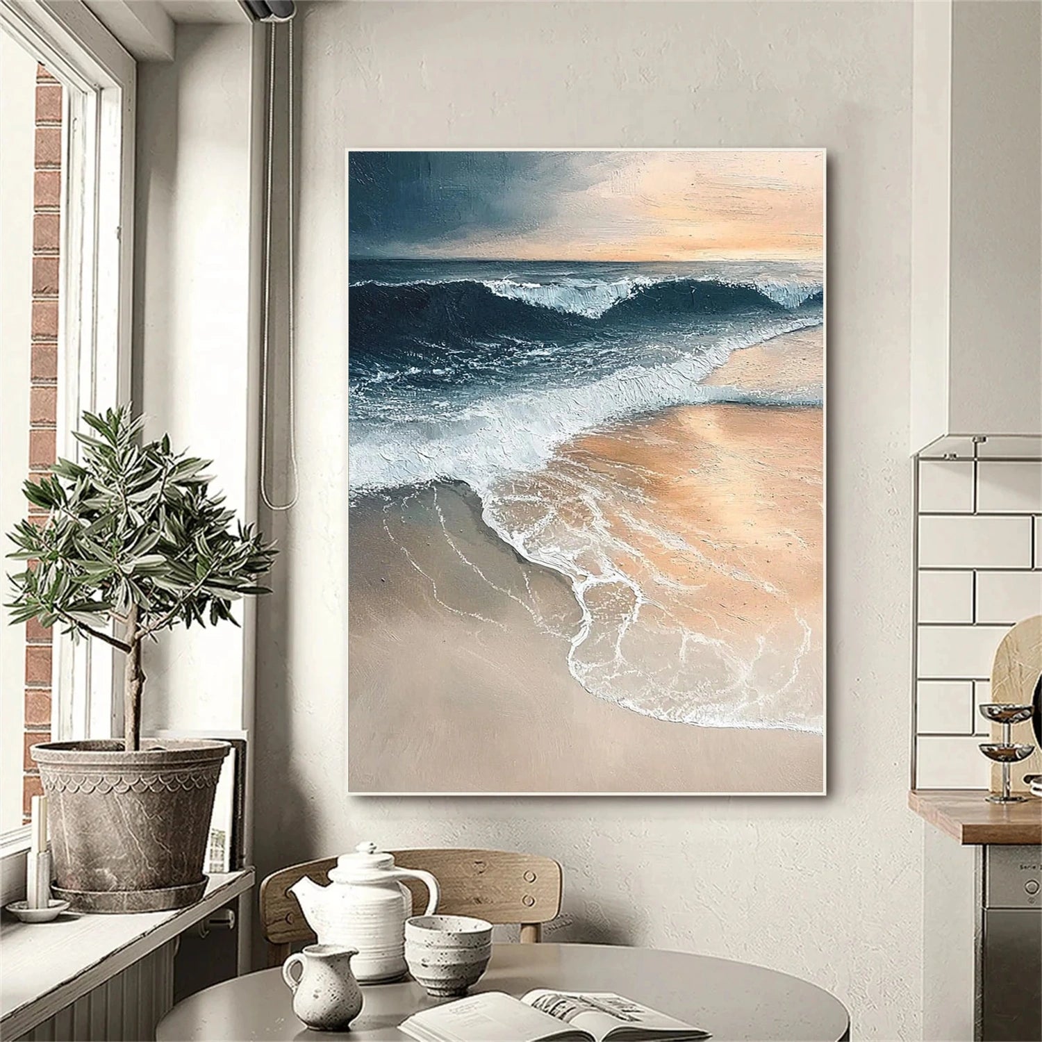 Abstract Ocean And Sky Canvas Art #OC171