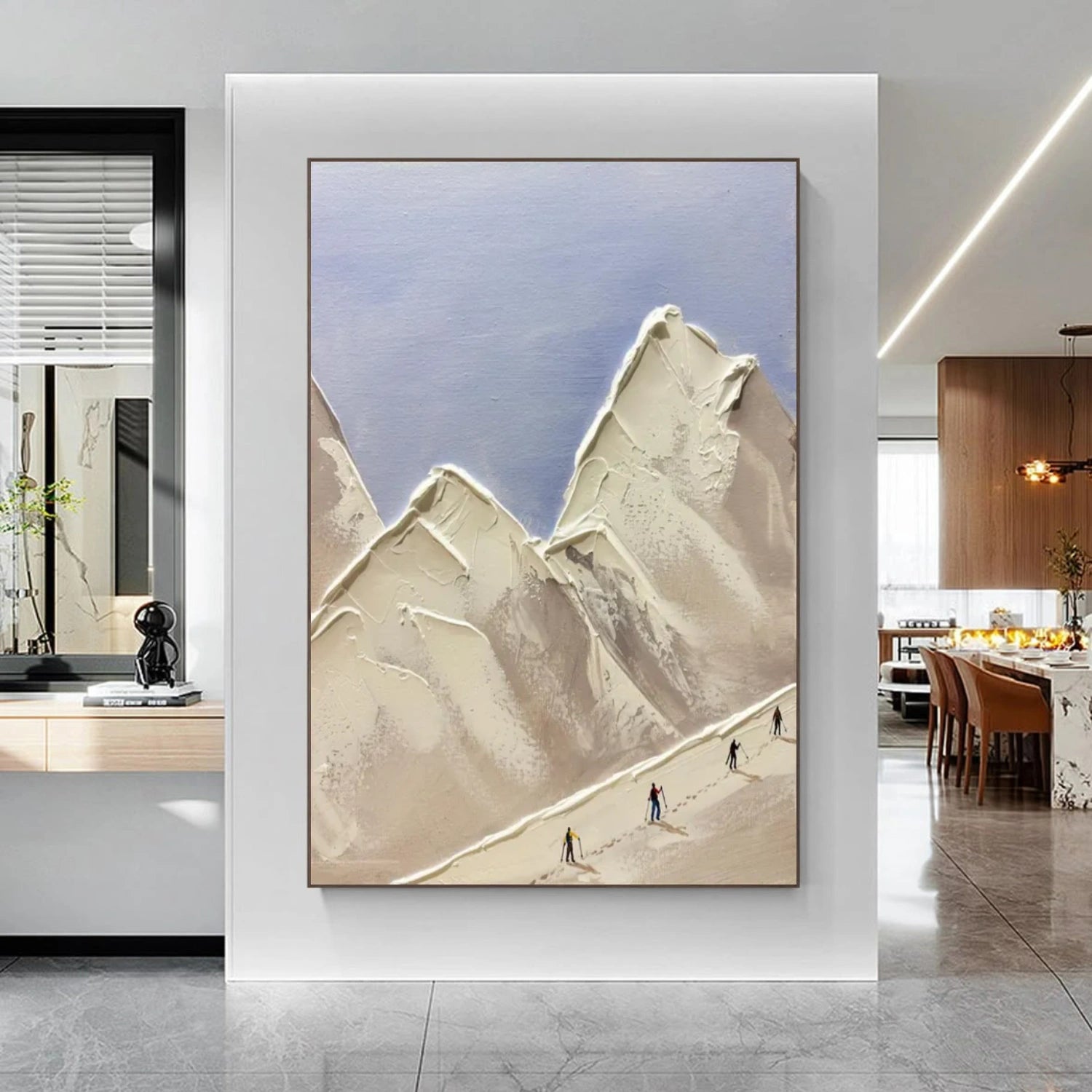 Climbing Sport Textured Canvas Painting #PB062