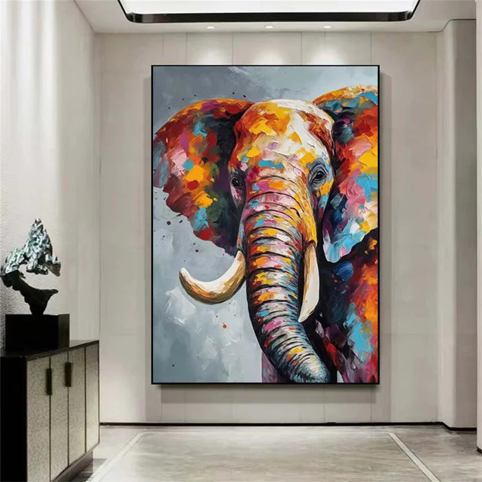 Colorful Abstract Animal Canvas Art #DW034