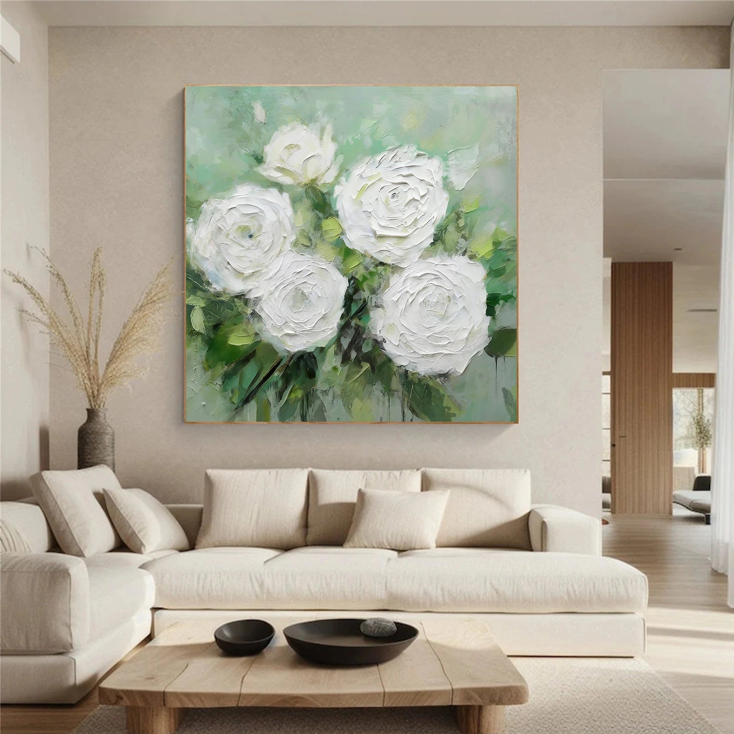 Abstract Flower And Tree Textured Canvas Art #MF166