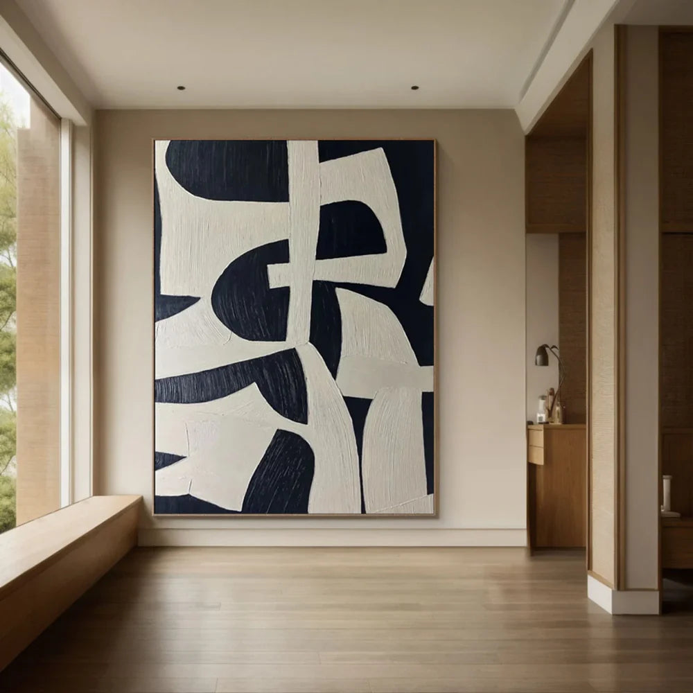 Black and White Minimalist Canvas Art #WZ055