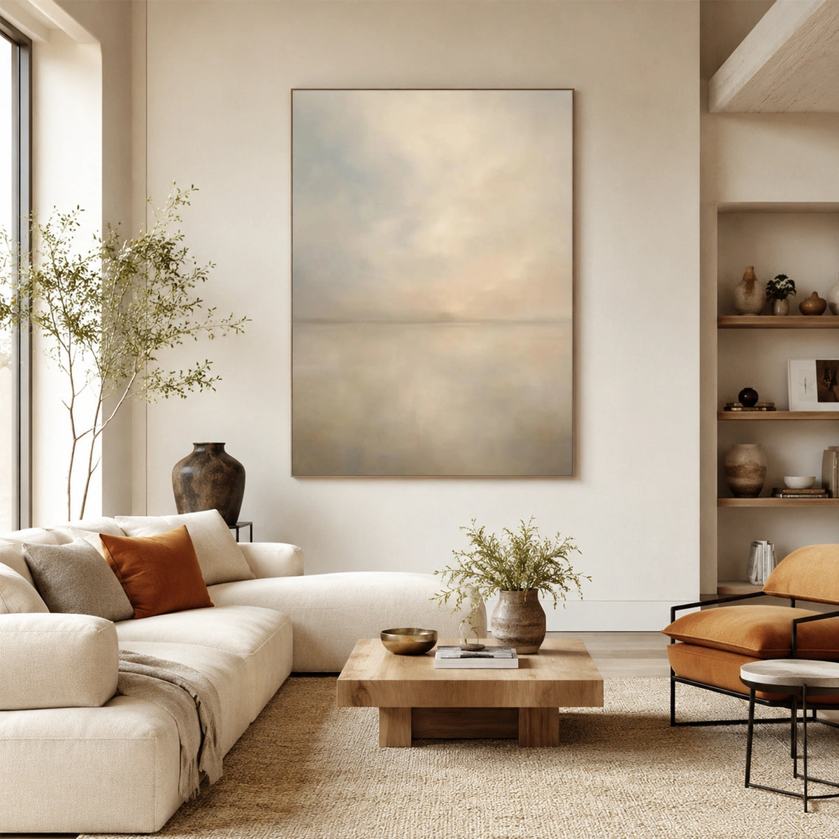 Abstract Ocean And Sky Canvas Art #OC230