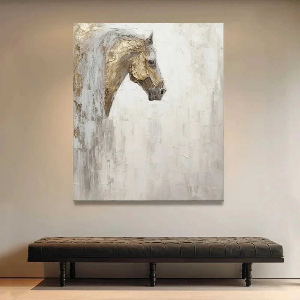 Abstract Animal Horse Canvas Art #DW016