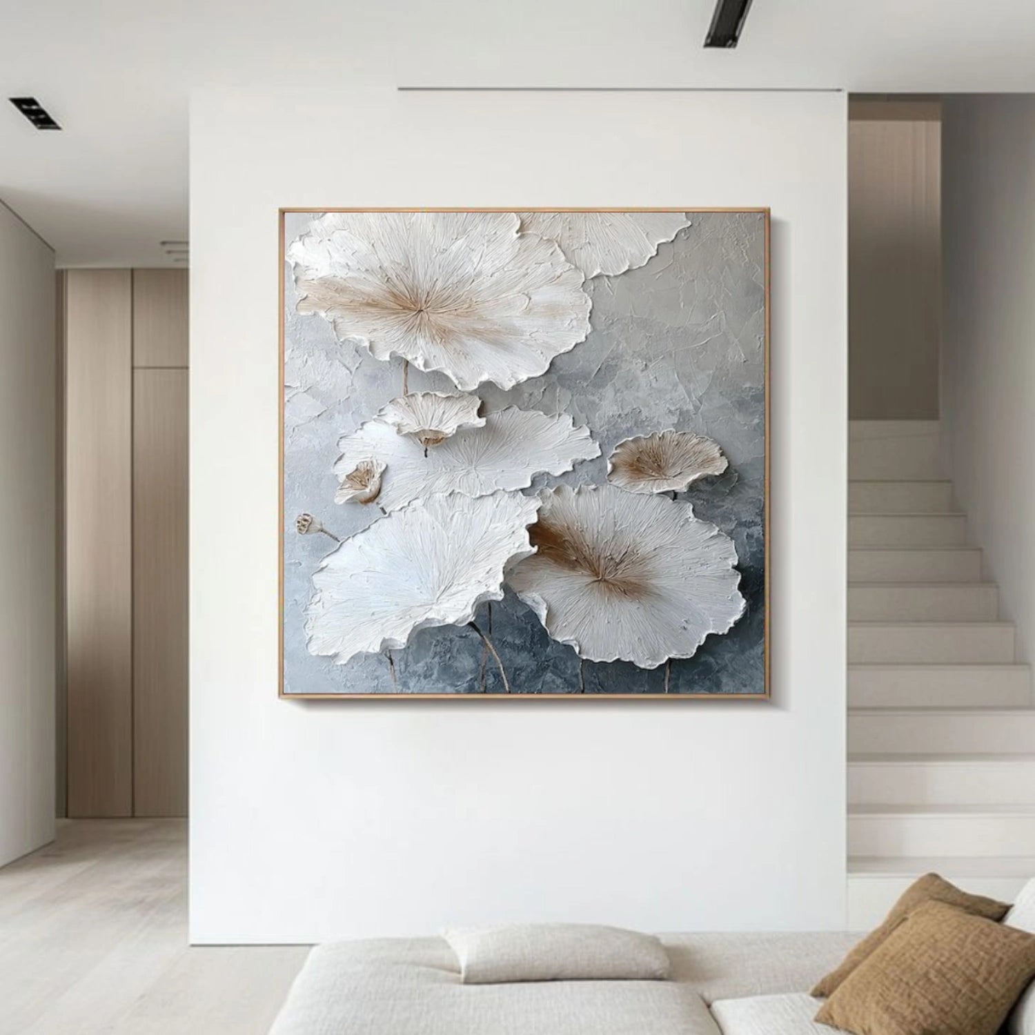 Abstract Flower And Tree Textured Canvas Art #MF178