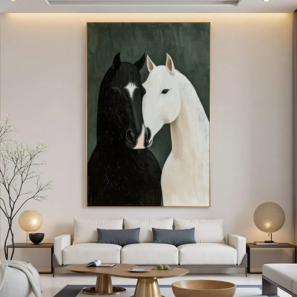 Abstract Animal Horse Canvas Art #DW025