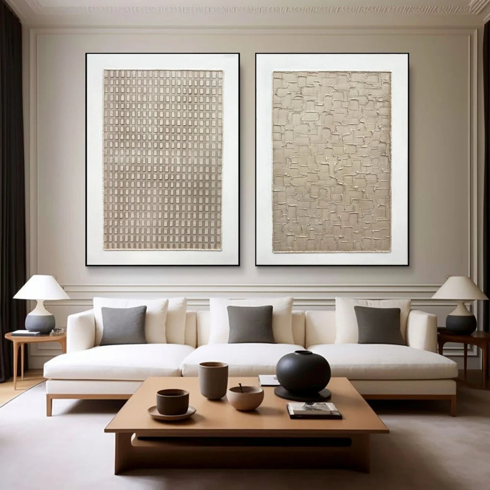 Wabi Sabi Textured Wall Art Set of 2 #VS056