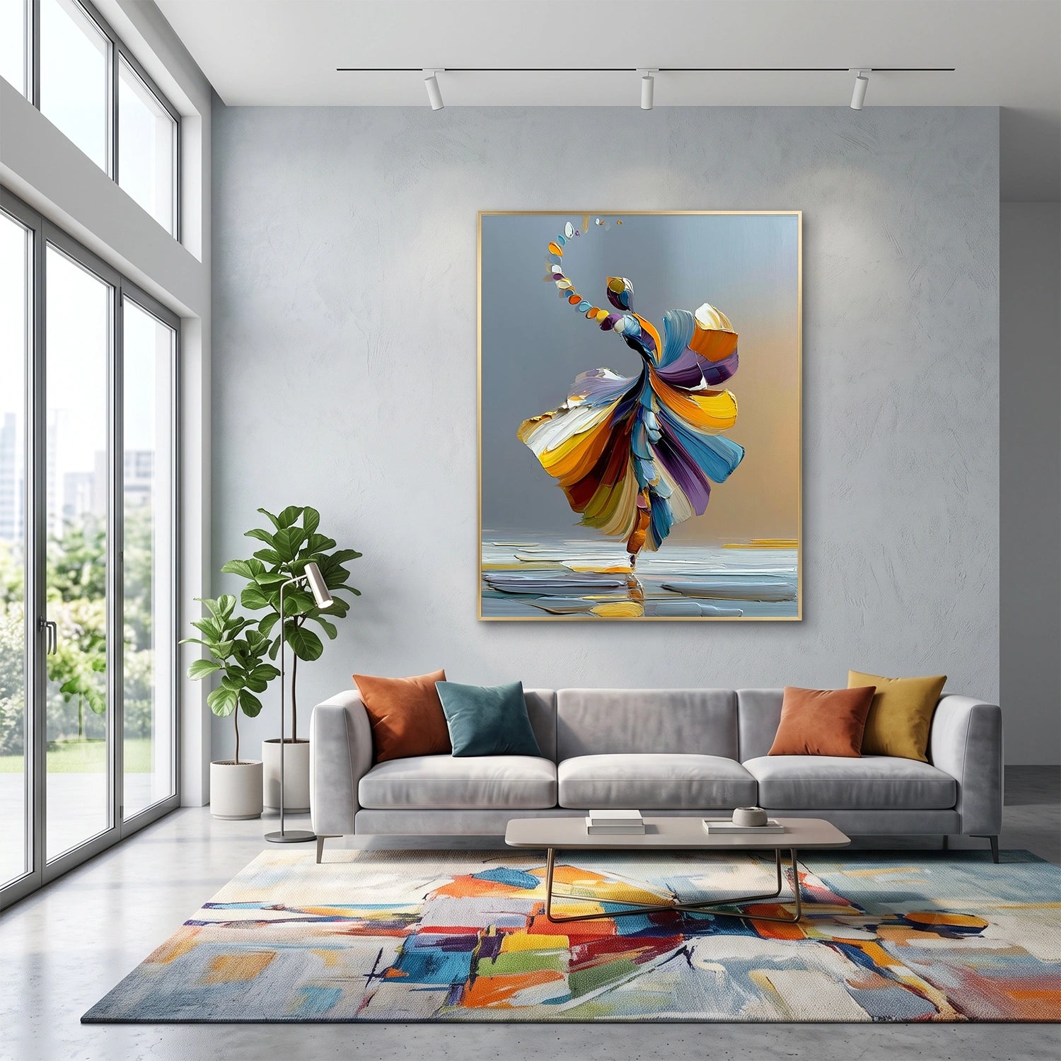 Abstract Portrait Textured Wall Art #LA078