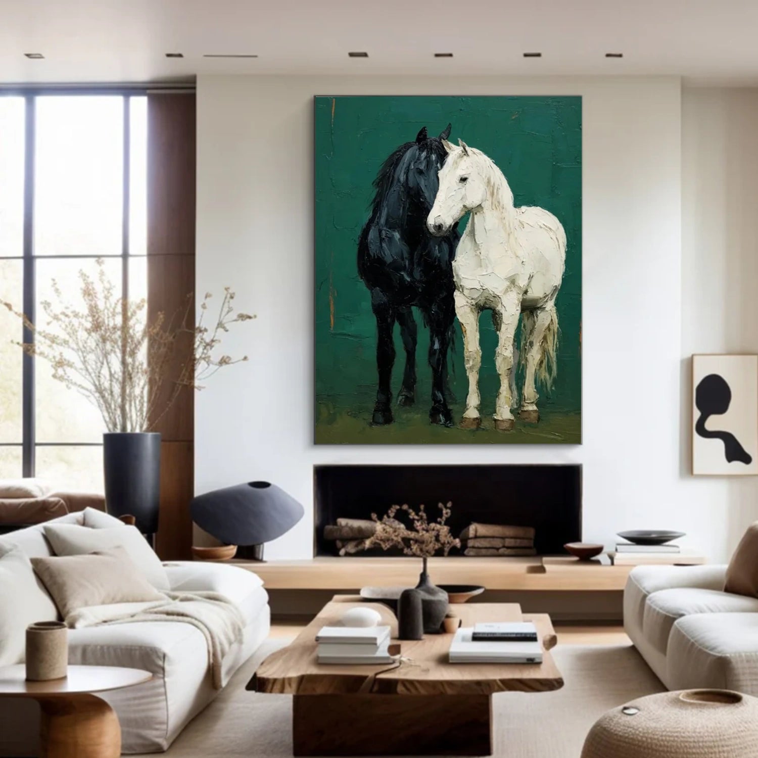 Abstract Animal Horse Canvas Art #DW133