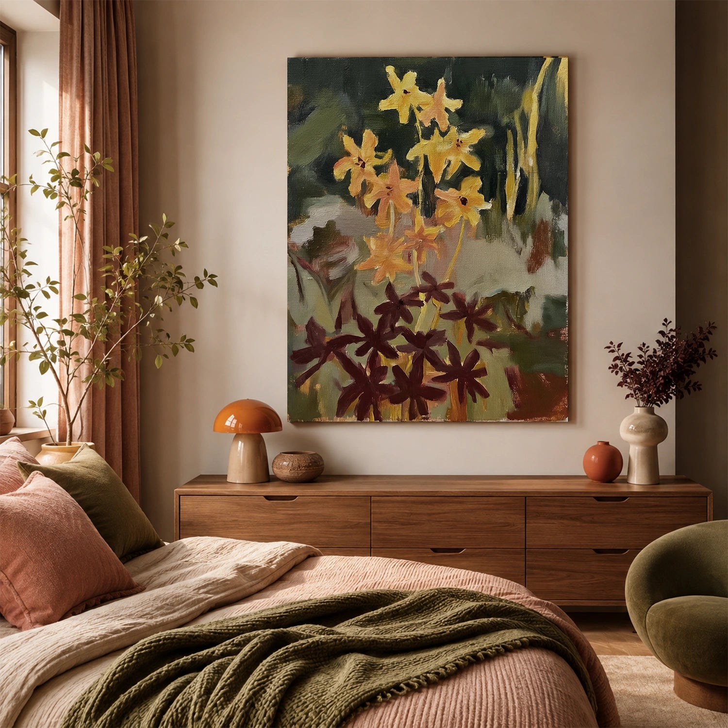 Abstract Flower Canvas Art #MF205
