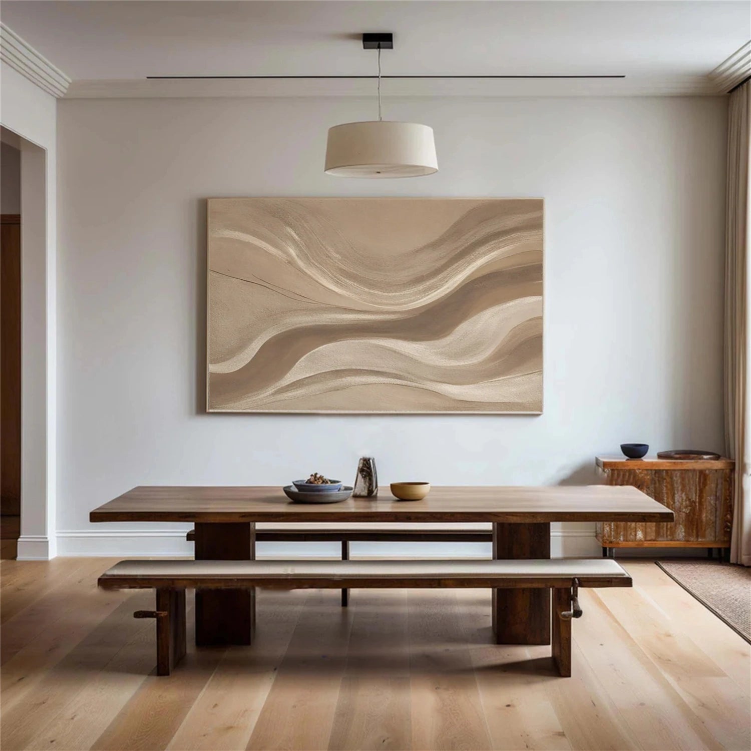 Biege and Brown Abstract Wall Art #VA164