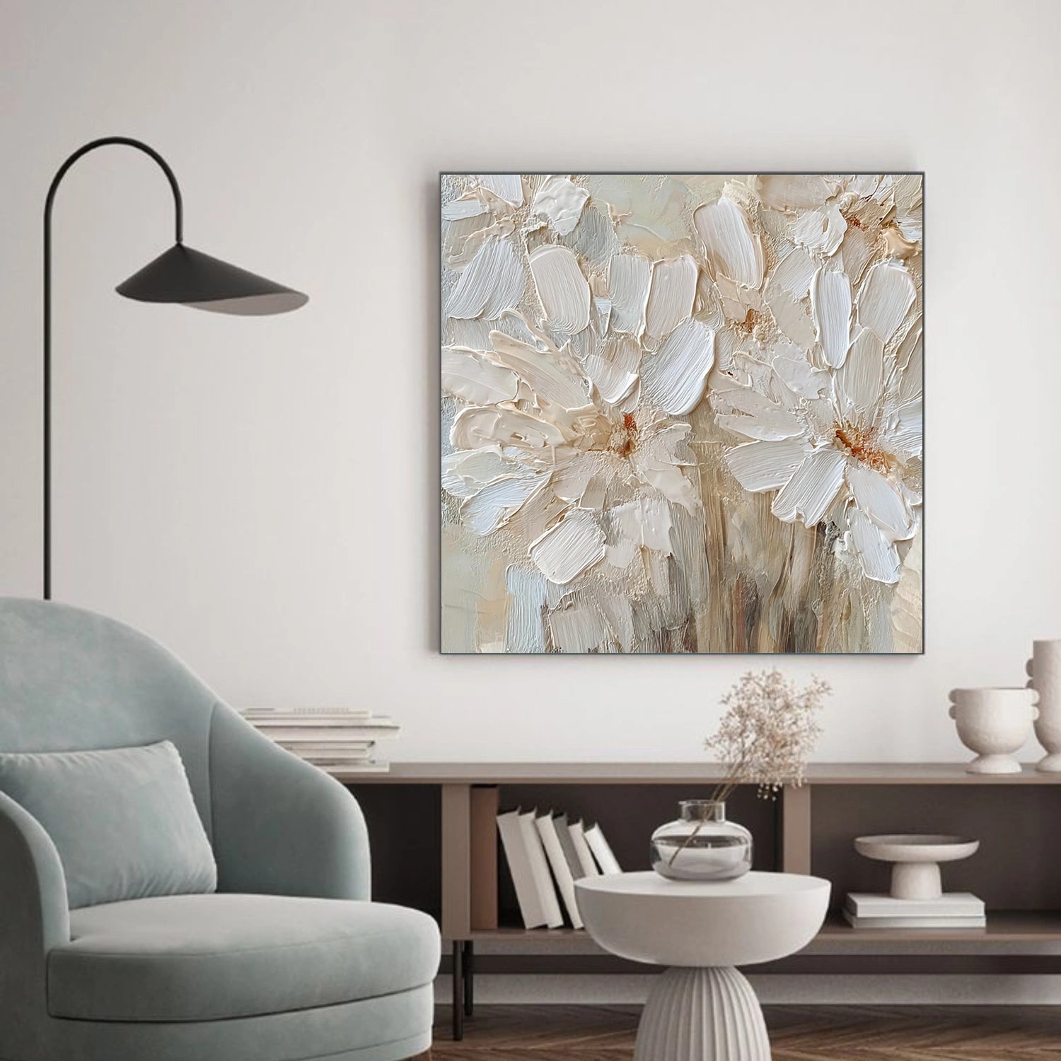Abstract Flower And Tree Textured Canvas Art #MF181