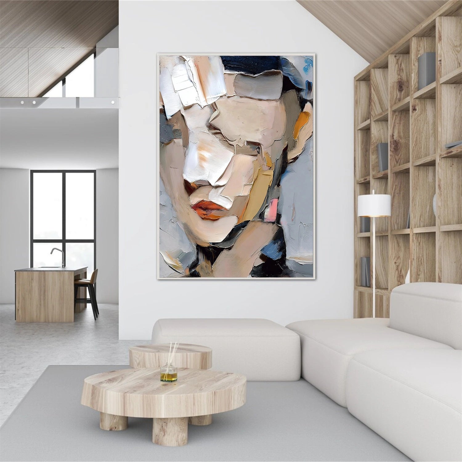 Abstract Portrait Textured Wall Art #LA074