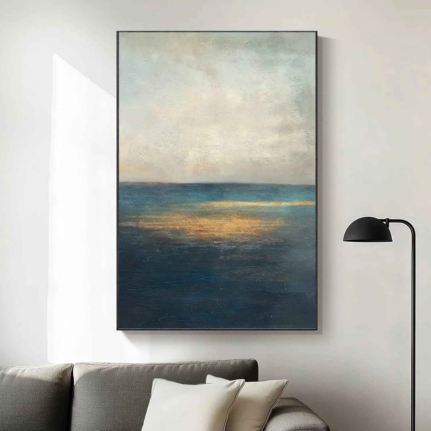 Blue and Gold Abstract Wall Art #VA209