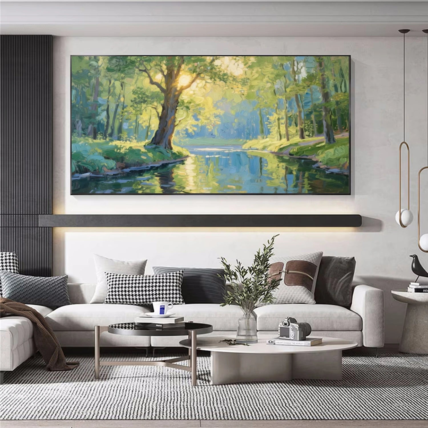 Abstract Flower And Tree Textured Canvas Art #MF094