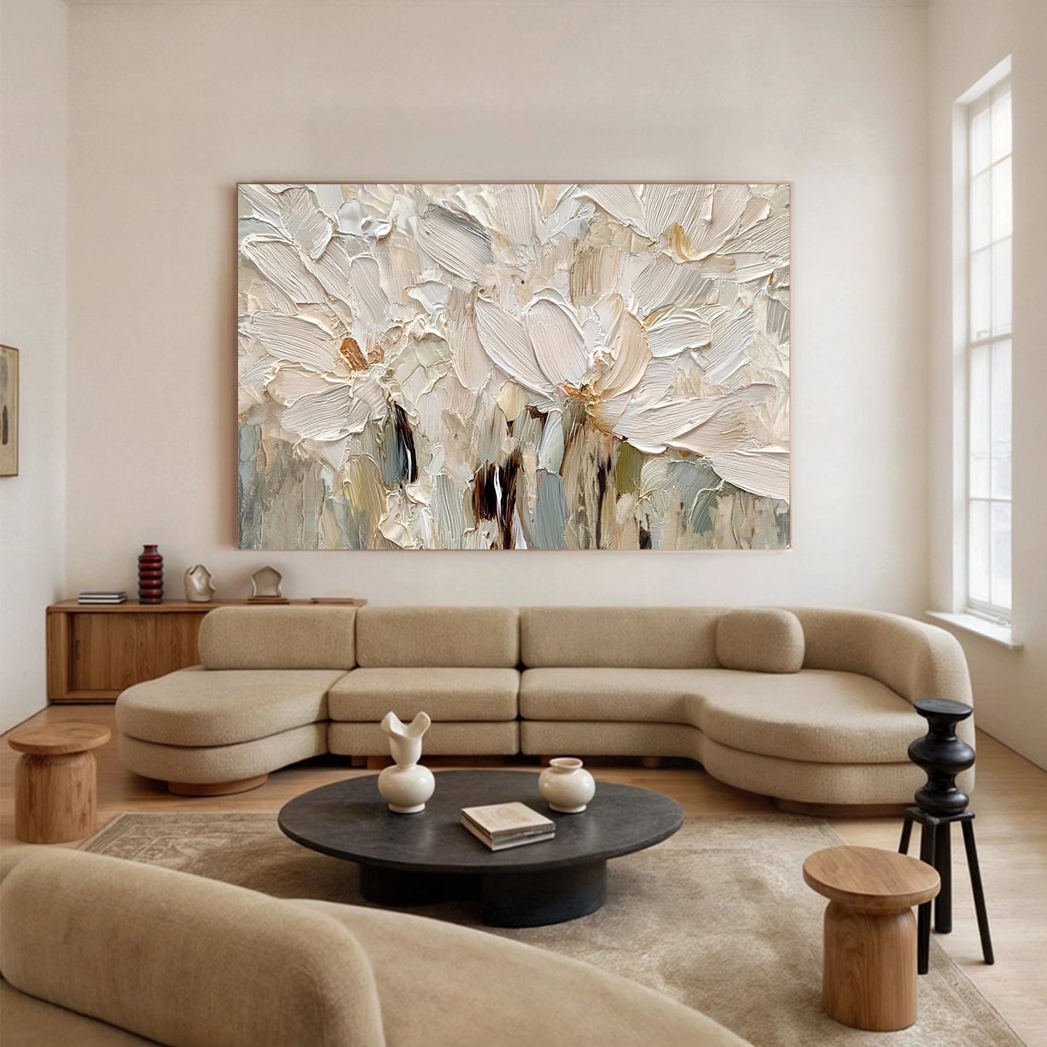 Abstract Flower And Tree Textured Canvas Art #MF180