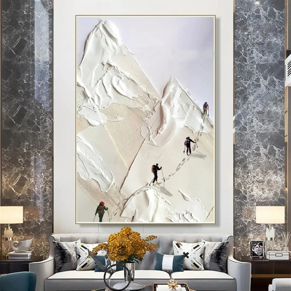 Climbing Sport Textured Canvas Painting #PB004