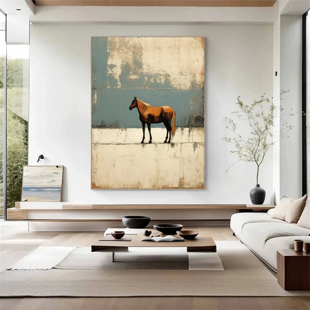 Abstract Animal Horse Canvas Art #DW030