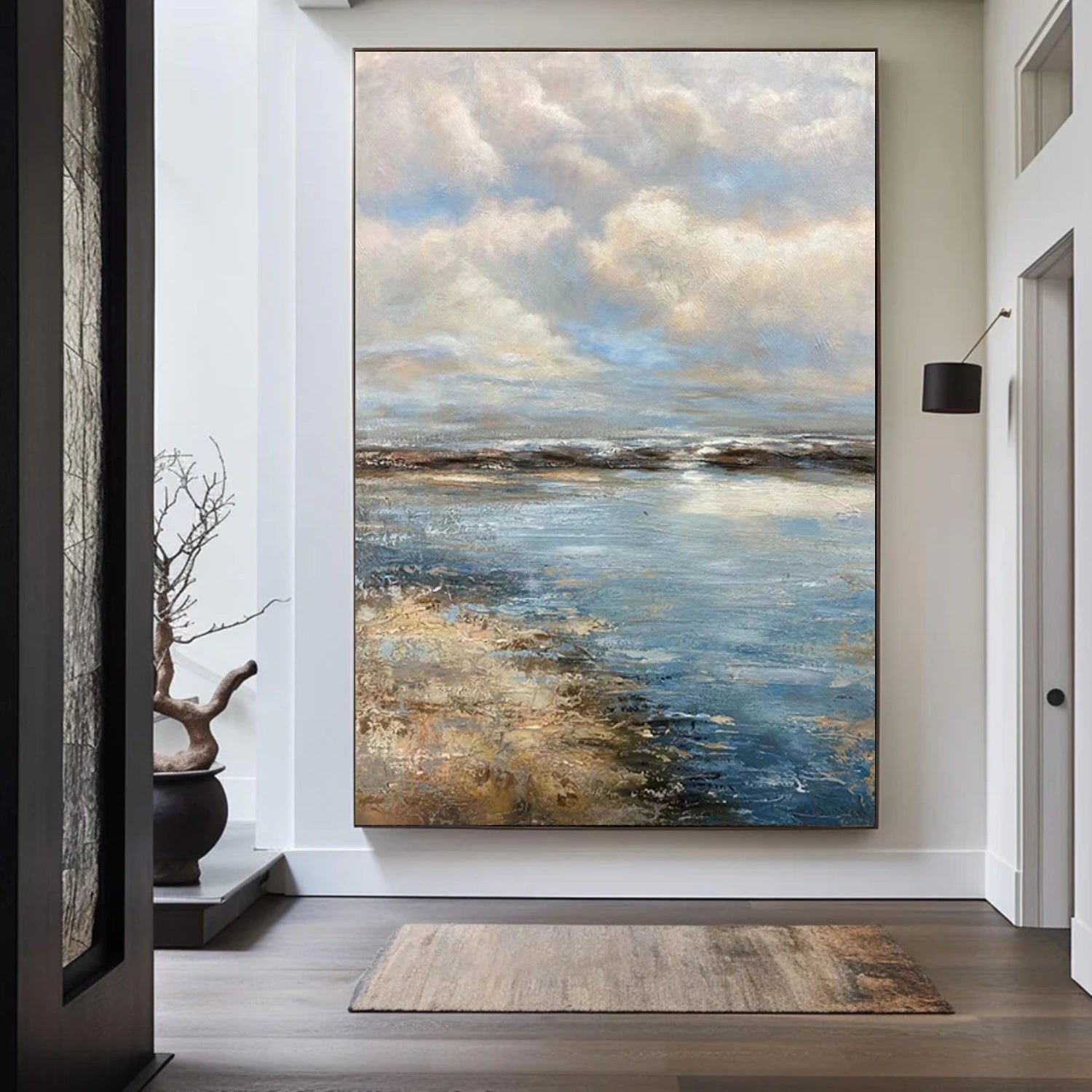 Abstract Ocean And Sky Canvas Art #OC128